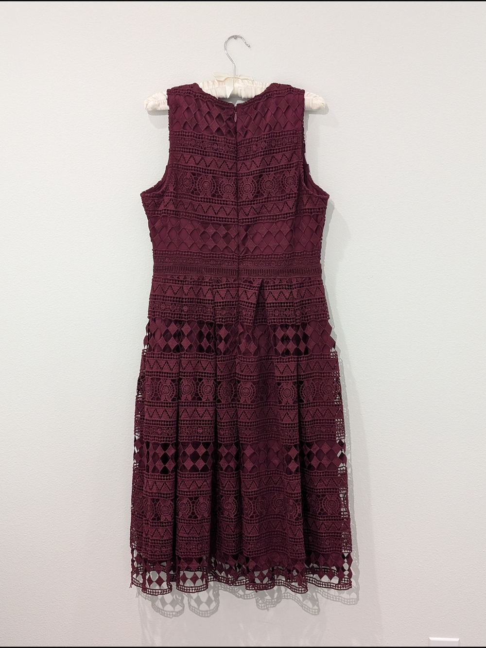 Lulu's Madly In Love Sleeveless Burgundy Lace Fit & Flare Dress - Picture 3 of 10